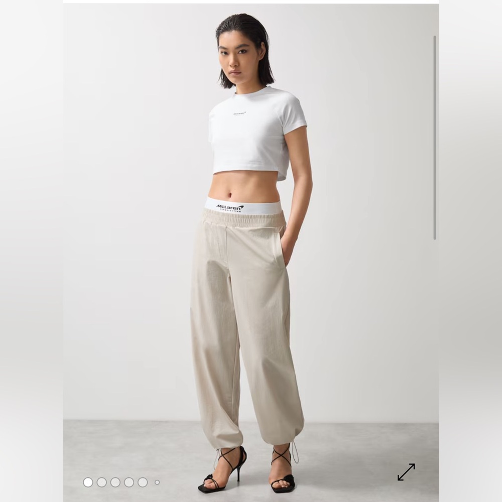 NWT Reiss McLaren F1 Team Boxer-Waist Colette Trousers Size XL Color Stone